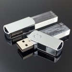 Swivel Gifts Glass Memory USB Stick USB Pen Drive Crystal USB Flash Drive