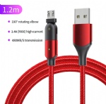 Hot selling 180 Rotation Braided nylon type c fast cable charger 3a charging copper usb c-type cable