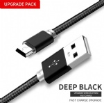Nylon 1m 2m 3m Usb 2.0 A Male To Mini B 5 Pin Usb Data Charging Cable For Mp3 Camera